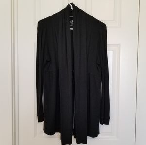Calvin Klein black flyaway jacket internal tie SZ medium